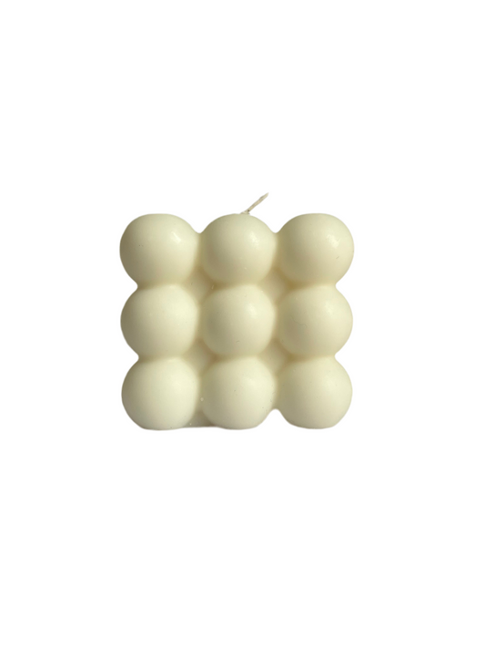 Bougie cube blanche