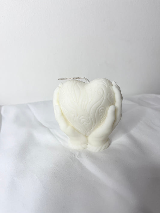 Bougie coeur non parfumée