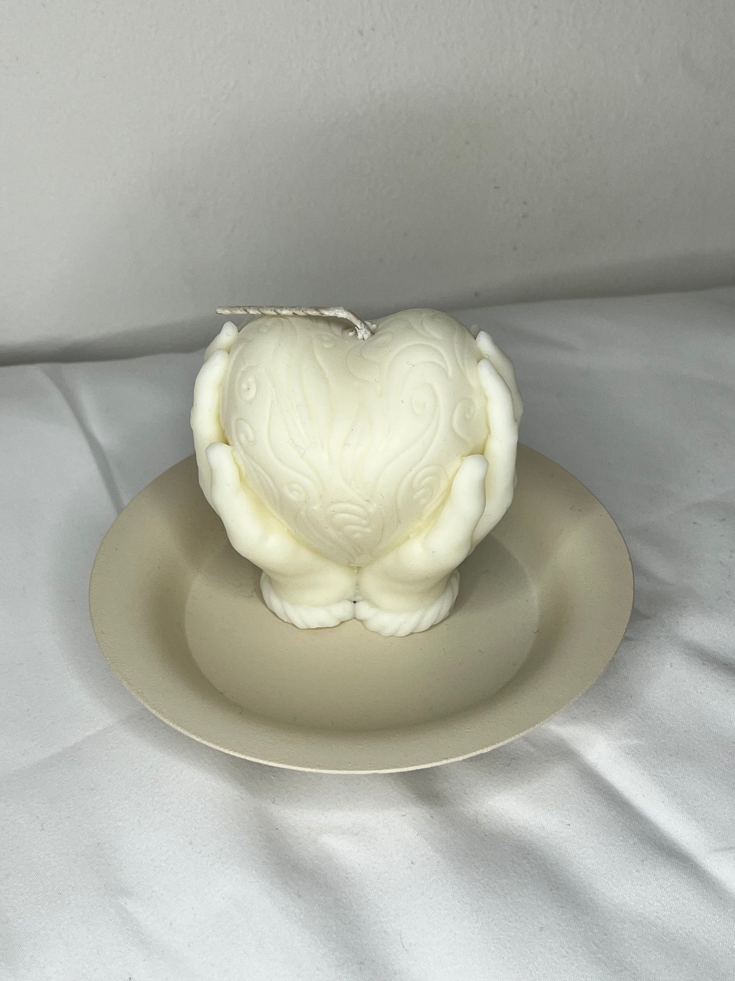 Bougie coeur non parfumée